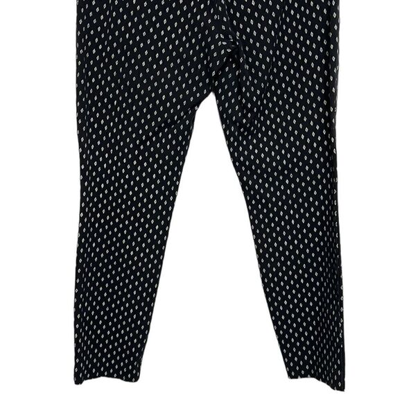 GAP Signature Skinny Ankle Pants Woman's Size 10 Black White Diamond Print - Picture 7 of 10